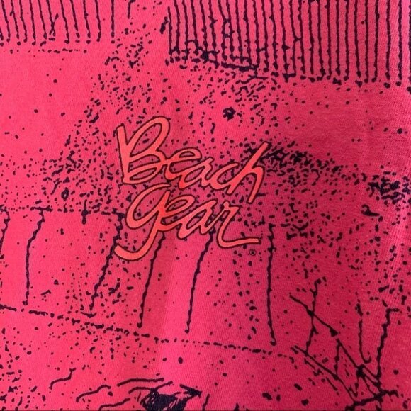 Vintage Y2K Beach Gear Pink T Shirt Size Large - Picture 4 of 8